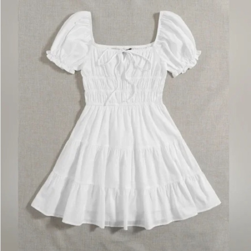 SHEIN cottage core white dress XL
